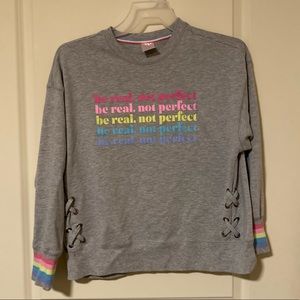 "Be Real, Not Perfect" Crewneck